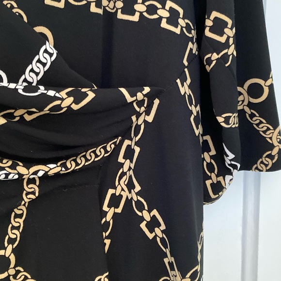 Chico’s Chain Print Wrap Dress - Picture 5 of 8